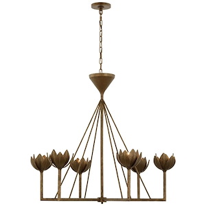 Alberto - 33W 6 LED Large Low Ceiling Chandelier-34.75 Inches Tall and 38.75 Inches Wide - 1328141