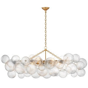 Talia - 52W 8 LED Medium Linear Chandelier In Casual Style-21.75 Inches Tall and 51 Inches Wide
