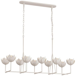 Alberto - 55W 10 LED Large Linear Chandelier-26.5 Inches Tall and 21 Inches Wide - 1328150