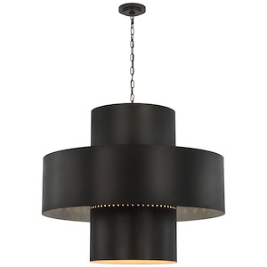 Chalmette - 20W 8 LED Layered Pendant-31.5 Inches Tall and 37.75 Inches Wide