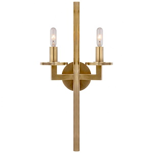 Liaison - 2 Light Double Wall Sconce In Modern Style-19 Inches Tall and 9.5 Inches Wide - 1328169