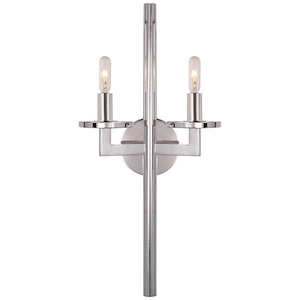 Liaison - 2 Light Double Wall Sconce In Modern Style-19 Inches Tall and 9.5 Inches Wide - 1328171