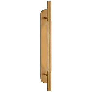 Rousseau - 18W LED Medium Bracketed Wall Sconce In Modern Style-22 Inches Tall and 2.5 Inches Wide