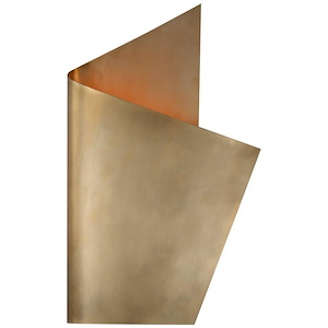 Piel - 10W LED Outdoor Right Wrapped Wall Sconce In Modern Style-19 Inches Tall and 11.75 Inches Wide