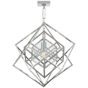 Cubist - 15W 1 LED Small Chandelier In Modern Style-25.75 Inches Tall and 22.5 Inches Wide