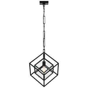Cubed - 15W 1 LED Medium Pendant In Modern Style-19.25 Inches Tall and 14.5 Inches Wide