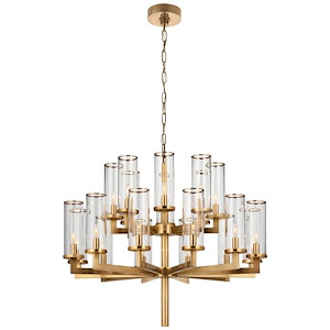 Liaison - 20 Light 2-Tier Chandelier In Modern Style-28.5 Inches Tall and 34 Inches Wide - 1225354