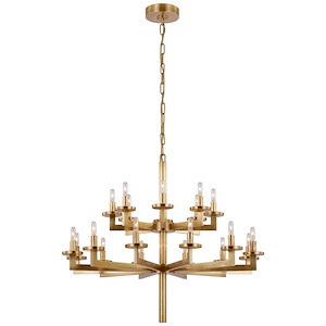 Liaison - 20 Light 2-Tier Chandelier In Modern Style-28.5 Inches Tall and 34 Inches Wide