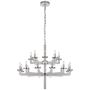Liaison - 20 Light 2-Tier Chandelier In Modern Style-28.5 Inches Tall and 34 Inches Wide
