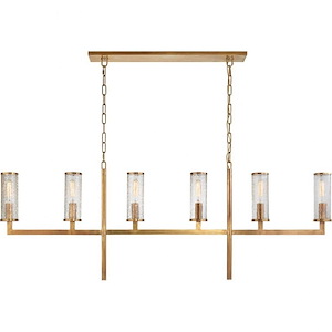 Liaison - 6 Light Large Linear Chandelier In Modern Style-22.5 Inches Tall and 60 Inches Wide - 937396