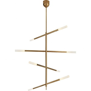 Rousseau - 35W LED Large Articulating Chandelier In Modern Style-47.5 Inches Tall and 3 Inches Wide