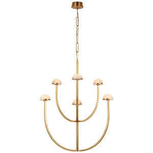 Pedra - 35W LED Large 2-Tier Chandelier In Modern Style-40.25 Inches Tall and 28.25 Inches Wide
