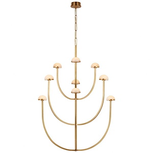 Pedra - 45W LED X-Large 3-Tier Chandelier In Modern Style-52 Inches Tall and 35.25 Inches Wide - 1112374