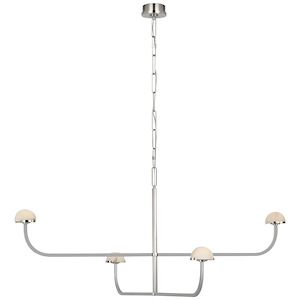 Pedra - 18W LED 2-Tier Shallow Chandelier In Modern Style-24.75 Inches Tall and 54.75 Inches Wide - 1328224