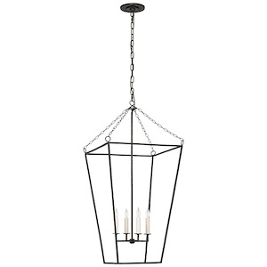 Malloy - 22W 4 LED Open Frame Forged Lantern In Traditional Style-38.25 Inches Tall and 18.5 Inches Wide