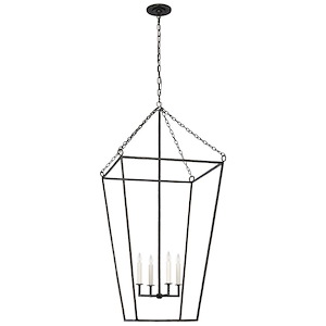 Malloy - 22W 4 LED Open Frame Forged Lantern In Traditional Style-50 Inches Tall and 23.75 Inches Wide
