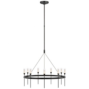 Overture - 35W LED Medium Ring Chandelier In Modern Style-24.75 Inches Tall and 28.75 Inches Wide
