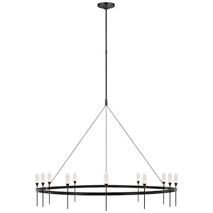 Overture - 42W LED Grande Ring Chandelier In Modern Style-36.75 Inches Tall and 49 Inches Wide