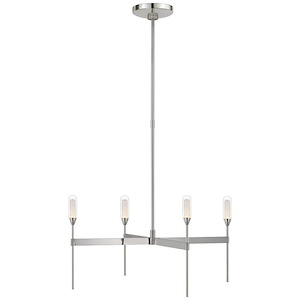 Overture - 18W LED Medium Uplight Chandelier In Modern Style-13.25 Inches Tall and 25.25 Inches Wide