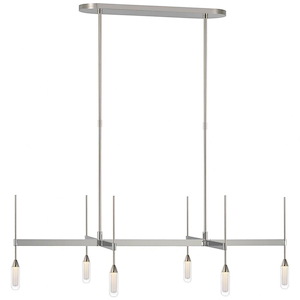 Overture - 25W LED Medium Downlight Linear Chandelier In Modern Style-13.25 Inches Tall and 41 Inches Wide
