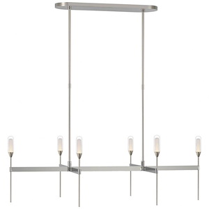 Overture - 25W LED Medium Uplight Linear Chandelier In Modern Style-13.25 Inches Tall and 41 Inches Wide - 1112407