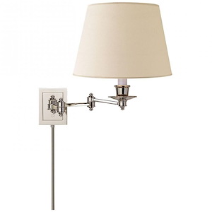 Swing Arm - 1 Light Triple Swing Arm Wall Sconce with Linen Shade - 1255404
