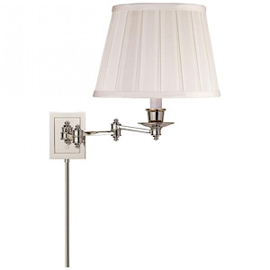 Swing Arm - 1 Light Triple Swing Arm Wall Sconce with Silk Shade