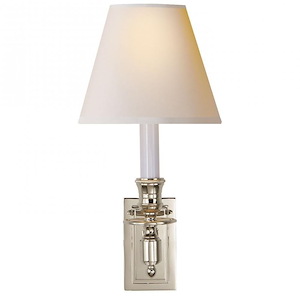 French Library - 1 Light Wall Sconce with Natural Paper Shade - 696077