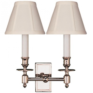 French Library - 2 Light Wall Sconce with Tissue shade - 696076