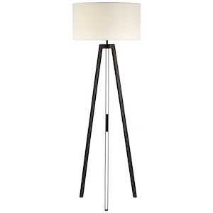Longhill - 15W 1 LED Large Tripod Floor Lamp In Casual Style-64 Inches Tall and 21.5 Inches Wide