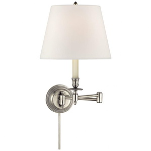Candlestick - 1 Light Swing Arm Wall Sconce In Traditional Style-16 Inches Tall and 19.25 Inches Wide