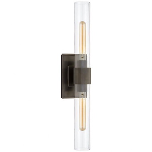Presidio - 2 Light Petite Double Wall Sconce In Modern Style-23 Inches Tall and 4.75 Inches Wide - 1112413
