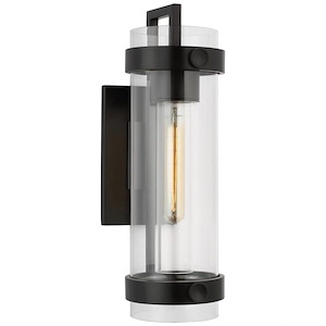Kears - 8W 1 LED Small Outdoor Bracketed Wall Lantern In Modern Style-16 Inches Tall and 5 Inches Wide