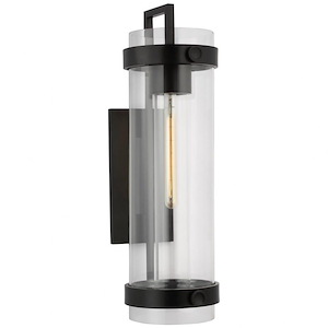 Kears - 6.5W 1 LED Large Outdoor Bracketed Wall Lantern In Modern Style-26 Inches Tall and 7.75 Inches Wide