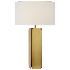 Abri - 15W 1 LED Large Paneled Table Lamp In Casual Style-30 Inches Tall and 18 Inches Wide