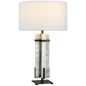 Malik - 15W 1 LED Large Table Lamp In Modern Style-30 Inches Tall and 18 Inches Wide - 1112454