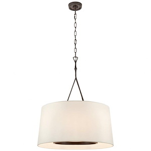 Dauphine - 6 Light Large Hanging Shade Pendant In Casual Style-32.75 Inches Tall and 28 Inches Wide