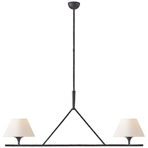 Cesta - 2 Light Large Linear Chandelier In Casual Style-21.5 Inches Tall and 54 Inches Wide
