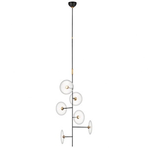 Calvino - 18W LED Small Chandelier In Modern Style-40.5 Inches Tall and 20 Inches Wide - 1225573