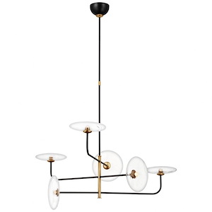 Calvino - 18W LED Large Arched Chandelier In Modern Style-16.75 Inches Tall and 32.25 Inches Wide - 1225424
