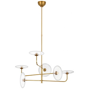 Calvino - 18W LED Large Arched Chandelier In Modern Style-16.75 Inches Tall and 32.25 Inches Wide