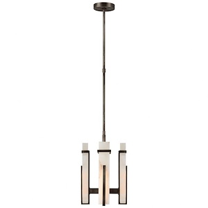 Malik - 35W LED Small Chandelier In Modern Style-18.75 Inches Tall and 12 Inches Wide - 1112494