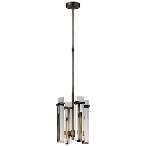 Malik - 35W LED Small Chandelier In Modern Style-18.75 Inches Tall and 12 Inches Wide - 1112495