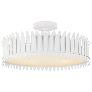 Leslie - 32.5W 5 LED Semi-Flush Mount-8.75 Inches Tall and 20.75 Inches Wide
