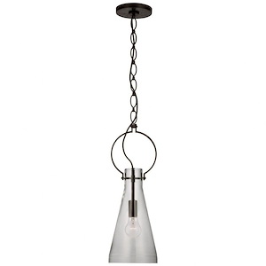 Limoges - 8W 1 LED Small Pendant In Casual Style-20.25 Inches Tall and 7.25 Inches Wide