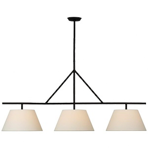 Collette - 45W 3 LED Large Linear Pendant In Casual Style-28 Inches Tall and 57.5 Inches Wide
