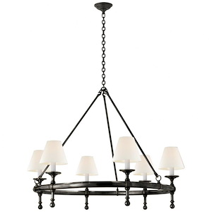Classic - 6 Light Ring Chandelier-28 Inches Tall and 38.5 Inches Wide - 1328325