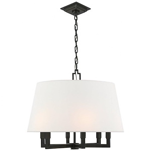Square Tube - 6 Light Hanging Pendant In Modern Style-21 Inches Tall and 24 Inches Wide - 1328328
