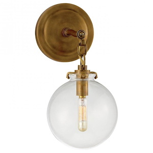 Katie - 1 Light Wall Sconce with Globe Hanging Glass Shade - 1254893