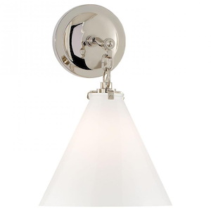 Katie - 1 Light Wall Sconce with Cone Hanging Glass Shade - 696346